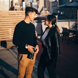 Black leather jacket